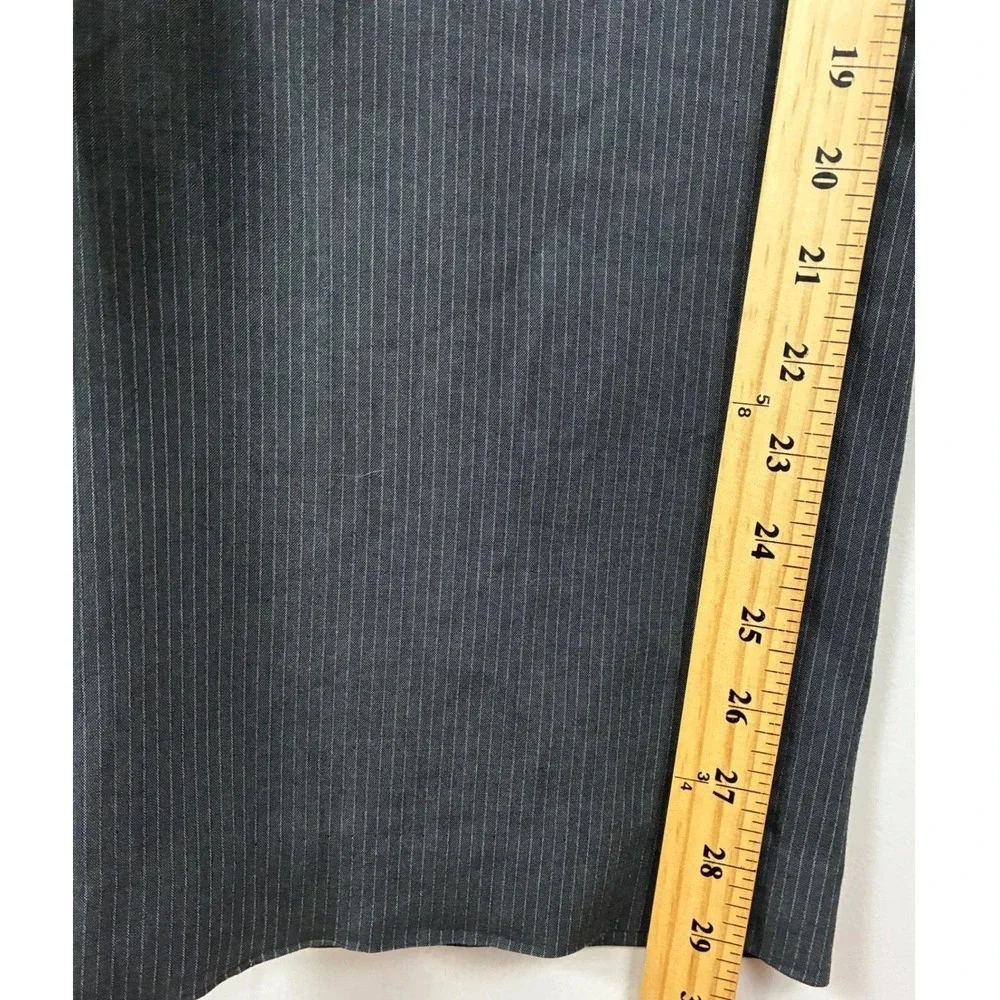 Banana Republic Dress Pants Mens 36x30 Grey Pinstripe Excellent Preppy Trousers